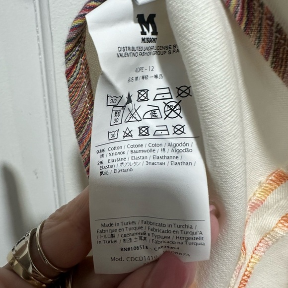 Missoni Women’s Cream White Denim Size Zipper Pants 30 EUC - Picture 4 of 7